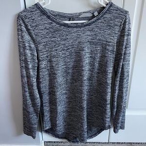 Athleta long sleeve - stripe/heathered